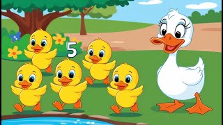 Five Little Ducks Fun and Educational Nursery Rhyme for Toddlers and Kids Learn Counting Song [upl. by Cecelia10]