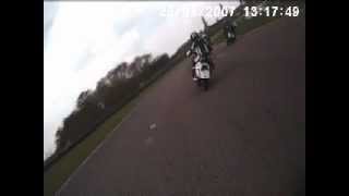 BSSO Scooter Racing Bert Conneely Mallory Park 2009  onboard Footage including crash and recovery [upl. by Henryetta777]