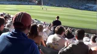 Barmy Army The Big Guy Sings The Lion Sleeps Tonight 3rd Test NZ v England Auckland 25 Mar 2013 [upl. by Kiyoshi996]