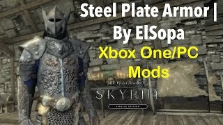 Steel Plate Armor  By ElSopaSkyrim SE Xbox OnePC Mods [upl. by Lexine]