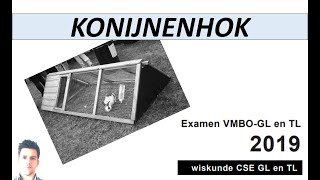 VMBO TL Examen 2019 2e tijdvak 13 Konijnenhok [upl. by Nnylf]