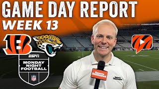 Game Day Report Bengals vs Jaguars on Monday Night Football  NFL Week 13 [upl. by Kostival577]