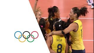 Brazil vs Russian Fed  Womens Volleyball Quarterfinal  London 2012 [upl. by Hras]