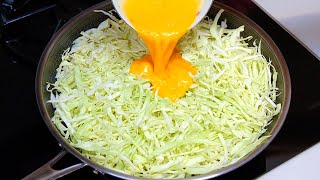 Cabbage with eggs tastes better than meat Easy quick and very delicious dinner recipe ASMR [upl. by Enirbas]