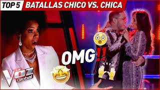 Las MEJORES Batallas entre CHICO vs CHICA de La Voz [upl. by Suryc475]