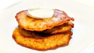 Potato Pancakes  Placki Ziemniaczane  Anias Polish Food Recipe 1 [upl. by Elleinet]