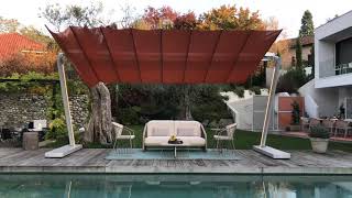 FIM  Flexy Zen Freestanding Retractable Shading System  Electric Opening Closing [upl. by Viens601]