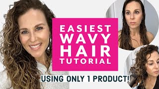 EASIEST HAIR TUTORIAL FOR WAVY CURLY HAIR  BEGINNER FRIENDLY [upl. by Edlun179]