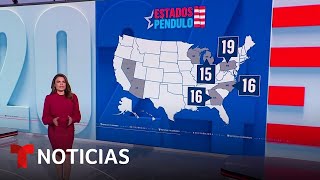 Donald Trump y Kamala Harris se centran en los llamados estados péndulo  Noticias Telemundo [upl. by Ijuy]