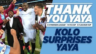 KOLO SURPRISES YAYA  Yaya Toure Goodbye [upl. by Nerdna]