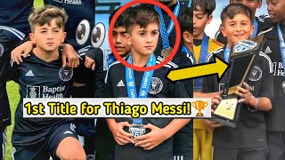 Thiago Messi won his first Title with inter Miami against KeyBiscayne with a goal🏆⚽ [upl. by Netnilc]