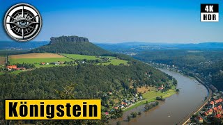 Königstein  the impregnable fortress of dreams  Walking tour 🇩🇪 Germany 4K HDR ASMR [upl. by Halullat]