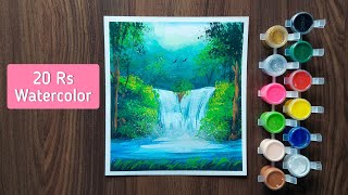 Drawing with 20 Rs watercolor  tutorial shorts [upl. by Arakal]