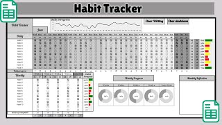 Mastering Productivity Unveiling My Dynamic Habit Tracker Spreadsheet [upl. by Brande]