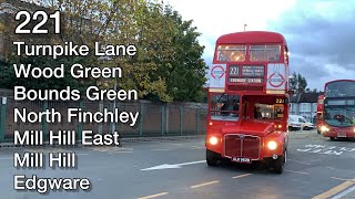 【Full Journey】 London Bus Arriva route 221 To Edgware Station [upl. by Nnyroc987]