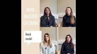 Interview quotMon master en 5minquot  Master Droit social [upl. by Tandi]