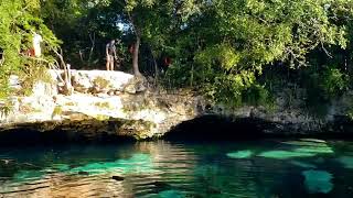 Blue Cenote Cenote Azul Playa del Carmen Mexico [upl. by Creamer]