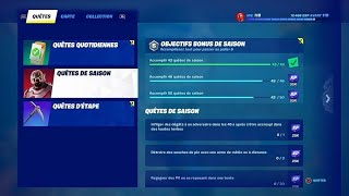 FORTNITE  COMMENT DÉBLOQUER TOUTES LES QUÊTES DE SAISON  CHAPITRE 3 SAISON 1  OBJECTIFS BONUS 6 [upl. by Yenahpets]