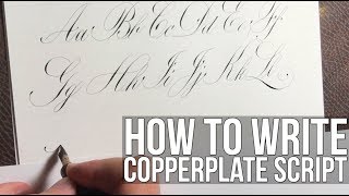 How to write Copperplate Calligraphy Alphabet [upl. by Pappas]