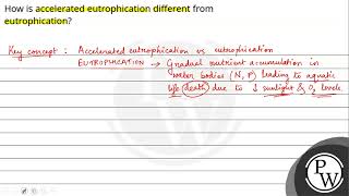 How is accelerated eutrophication different from eutrophication [upl. by Brock]