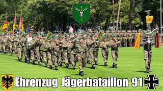 Ehrenzug Jägerbataillon 91 RegimentsgrußMarsch aus Petersburg  Rotenburg Wümme Heeresmusikkorps [upl. by Atneciv399]