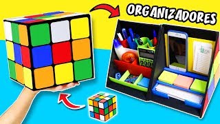 INCREIBLES ORGANIZADORES CUBO RUBIK  Ideas para Regalar a un Hombre  Manualidades aPasos [upl. by Zamir]