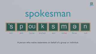 How to pronounce spokesman [upl. by Chloe]