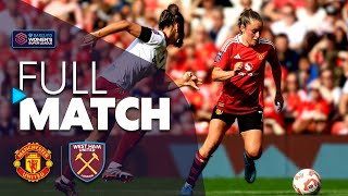 Full Match Manchester United v West Ham United  Barclays WSL 202425 [upl. by Merritt]