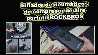 Inflador de neumáticos de compresor de aire portátil ROCKBROS [upl. by Oznol725]