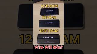 4GB RAM💀VS 8GB RAM😈VS 12GB RAM🤡 PUBG TEST💀😈 pubgmobile bgmi90fps shorts bgmiviral 120fps [upl. by Ymmot]