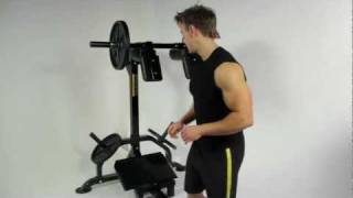 Bodybuilding  Powertec Leg Workout with Rob Riches on the Squat Calf Machine [upl. by Geraint]