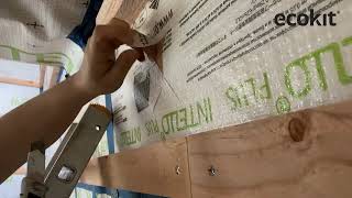 Installation of the airtightness layer  ProClima Intello membrane [upl. by Fredkin]