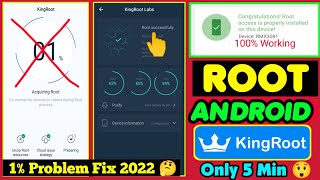 How To Rooting Any Android With KingRoot New Method 2022 Working Android 11 10 9 81 Fix 1 Problem [upl. by Darreg]