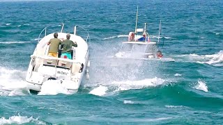 📛 WARNING📛 ENTRÉE ET SORTIE AGITÉES DE BATEAUX AUTOUR DU BANC DE SABLE DE CAPBRETON ⚓Alexrolland [upl. by Aivirt]