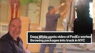 NYC FED EX Driver Wildin Throwing Packages in front of Dana White hiphopnews kendricklamar [upl. by Casandra809]