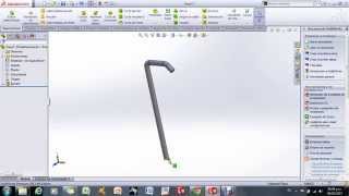 SOLIDWORKS TUTORIAL BASICO 7 SALIENTEBASE BARRIDO [upl. by Elam]