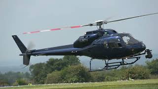 EPSOM DOWNS RACECOURSE HELIPORT  DERBY DAY 2023 GINTV AS355 TV HELICOPTER [upl. by Airym]