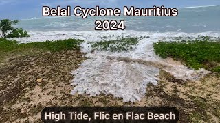 Cyclone Belal Mauritius High tides flic en flac beach  cyclone reunion  belal cyclone mauritius [upl. by Etteniuq]