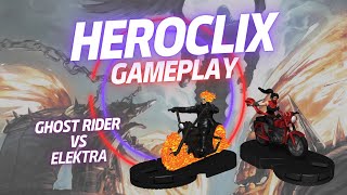 HeroClix  Gameplay  Ghost Rider vs Elektra 300 Points Modern Age Pulp [upl. by Giliane48]