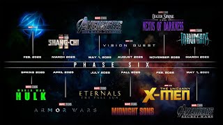 NEW MARVEL STUDIOS MULTIVERSE SAGA SLATE PHASE 57 20242028 All Films Confirmed and Rumored [upl. by Rimas]