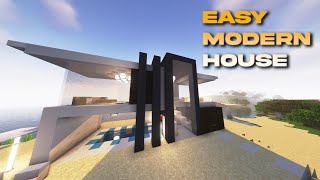 Starter Modern Minecraft House Tutorial  Download [upl. by Eelirem]