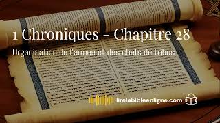 1 Chroniques  chapitre 28  Instructions de David concernant le temple livreaudiogratuit bible [upl. by Imis]