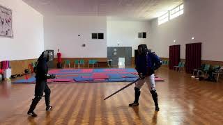 HalberdLongsword vs Montante Sparring  Miguel vs Rui [upl. by Marice873]