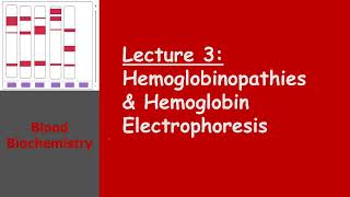 Blood Biochemistry  Hemoglobinopathies amp Hemoglobin Electrophoresis [upl. by Madda]