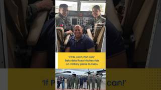 ‘If PAL can’t PAF can’ Bato dela Rosa hitches ride on military plane to Cebu [upl. by Wertheimer]