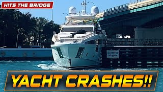 Breaking News Yacht CRASHES Into Haulover Inlet Bridge in Miami Florida  Wavy Boats [upl. by Melac830]