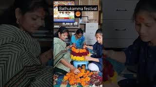 Telangana Bathukamma festival 🎎🥮🥮festive vibes  enjoy moments musicyoutubeshorts [upl. by Joleen]