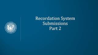 Recordation System Tutorial Submissions Part 2 [upl. by Ellenod33]