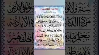 AYATULKURSI آیت الکرسی ayatulkursi quranrecitation qurantilawat quran shorts [upl. by Meelas]