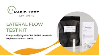 Rapid Test CP4 EPSPS  for quantifying the CP4 EPSPS protein in soybean and corn seeds [upl. by Enelrad]